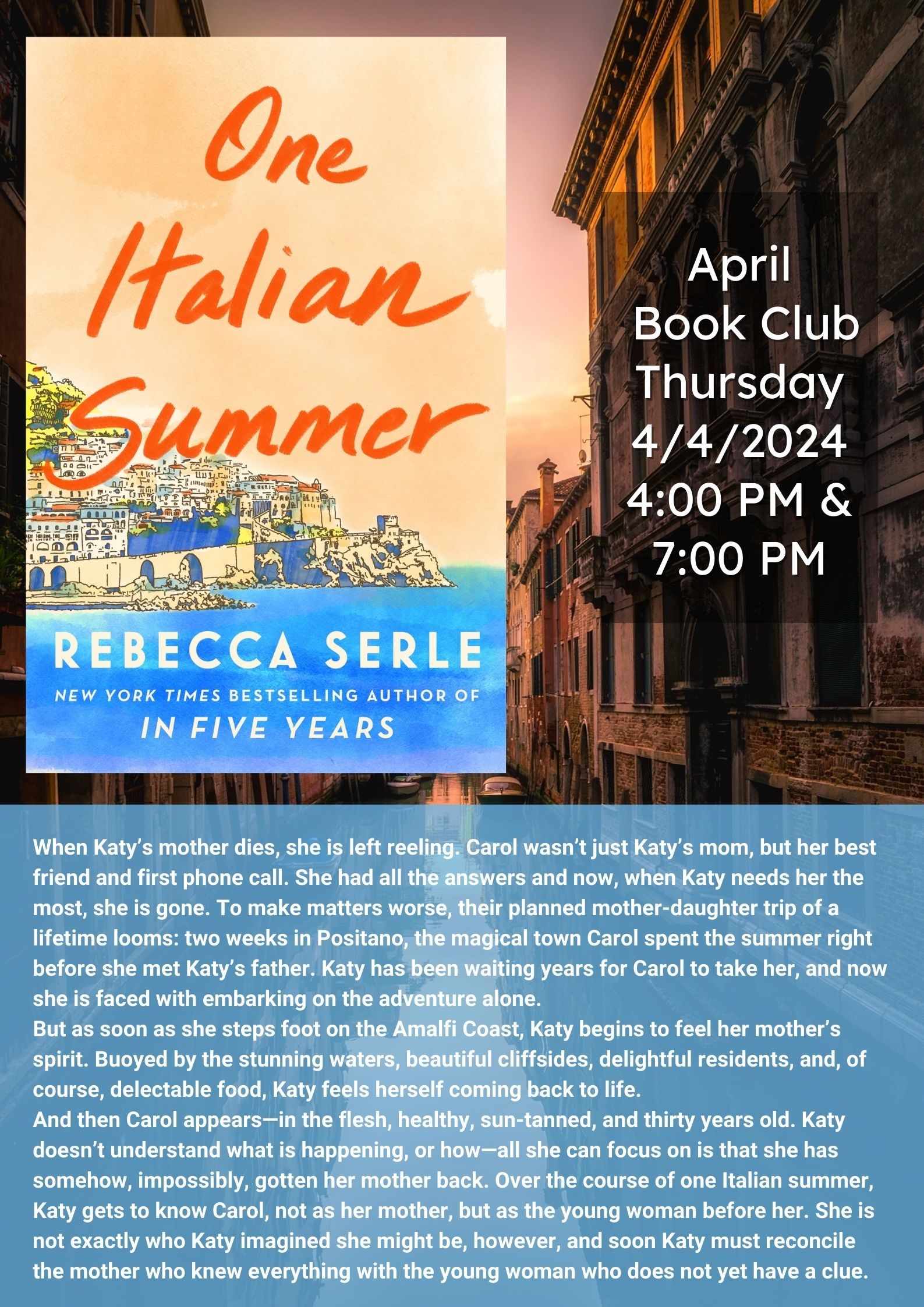 book club apr 2024 #2 one italian summer.jpg